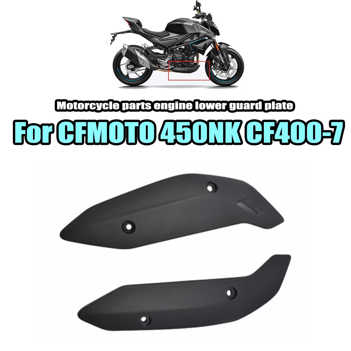 Engine Parts Motorcycle - Cubiertas Inferiores de Plástico para Motor